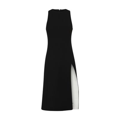 Ami Alexandre Mattiussi Fitted Dress With Slit In Black