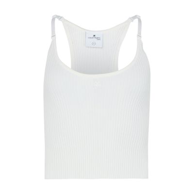 Courrèges Knitted Scuba Vest Top In White