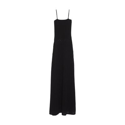 Barrie Cashmere Summer Lace Dress In Black