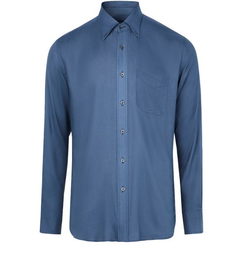TOM FORD Crepe satin fluid fit long sleeved shirt