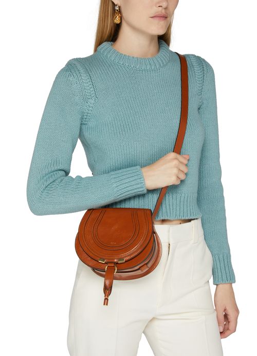 CHLOE Marcie small glossy leather shoulder bag