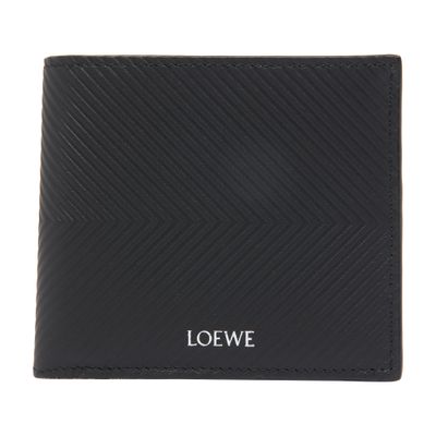 Loewe Two-compartment Wallet In Supple Grained Calf Leather. In Black