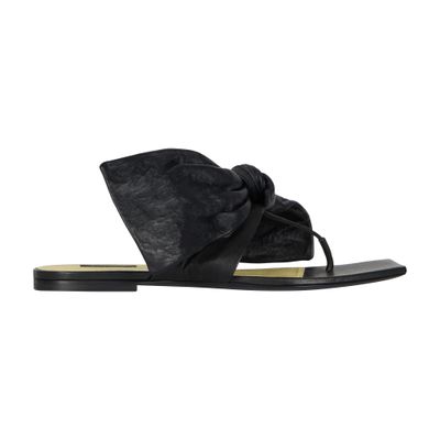 Givenchy Square-toe Flat Sandals In Black