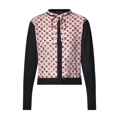 Louis Vuitton Monogram Front Cardigan In Pink