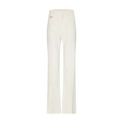 Chloé Low-rise Cotton Wide-leg Pants In Blue
