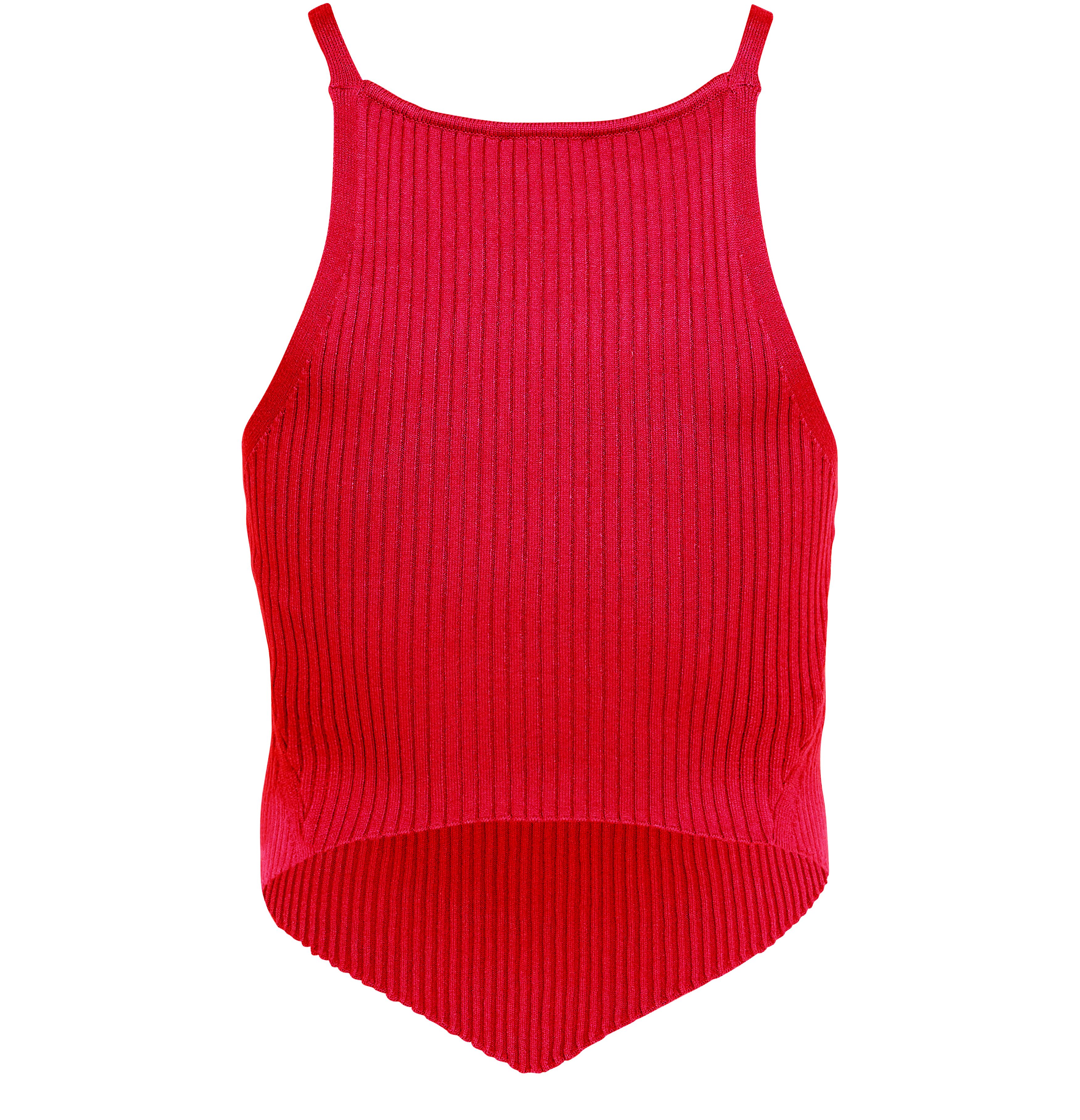 Signature pointy rib knit top thumbnail 3