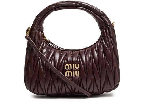 MIU MIU Wander quilted nappa leather hobo bag