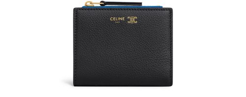 CELINE Compact wallet in supple grained calfskin