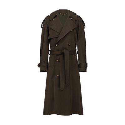 Victoria Beckham Trench Coat In Green