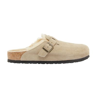 Birkenstock Boston Sfb Vl Regular Sandal Nude In Grey