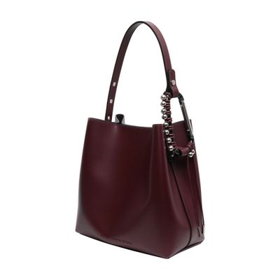 Kitesy Martin Studio Leather Bucket Bag In Burgundy