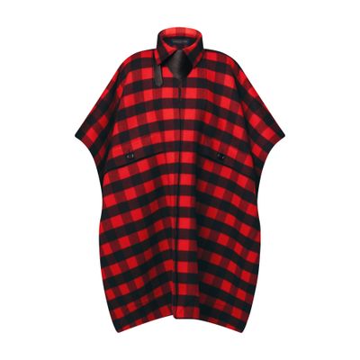 Louis Vuitton Poncho W/ Wide Collar In Red