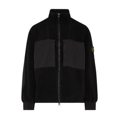 Stone Island Teddy-effect Jacket In Black