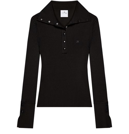 COURREGES Classic rib polo