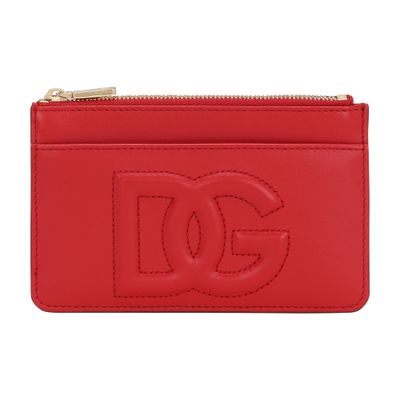 Dolce & Gabbana Medium Dg Logo Card Holder In Red