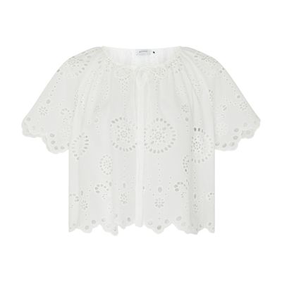 Matteau Scalloped Broderie Anglaise Cotton-poplin Shirt In White