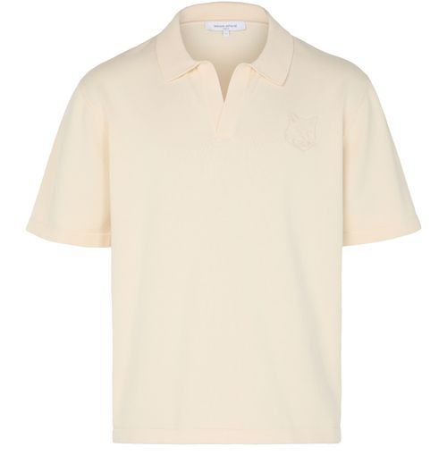 MAISON KITSUNE Strick-Poloshirt mit gesticktem Fuchskopf Bold