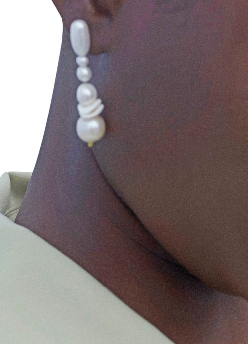 COMPLETEDWORKS Pearl and ceramic earrings