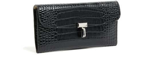 TOTEME T-Lock croco-embossed leather wallet