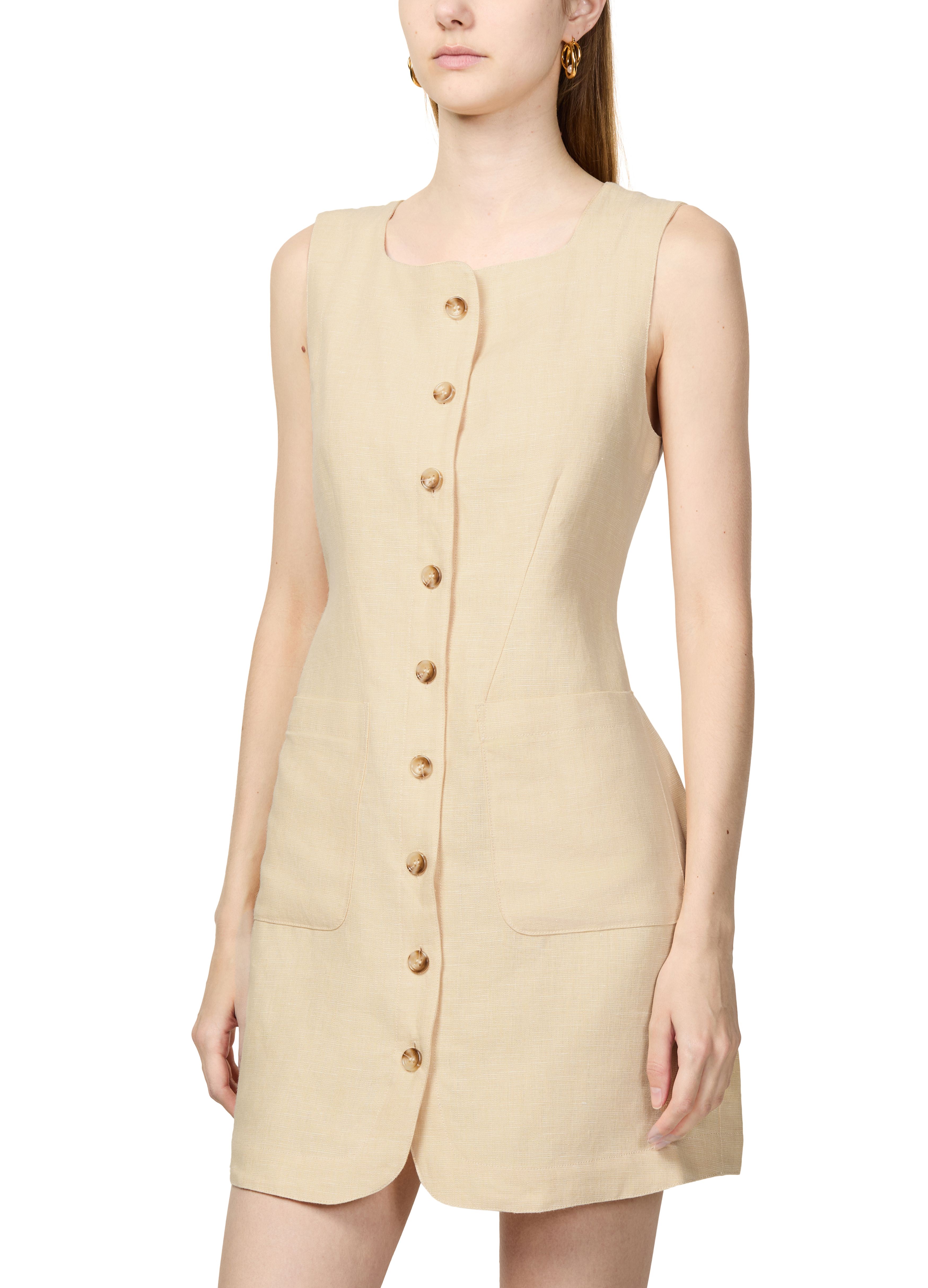 Emma button down mini dress thumbnail 4