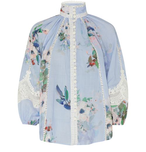 ZIMMERMANN Everley lace trim blouse