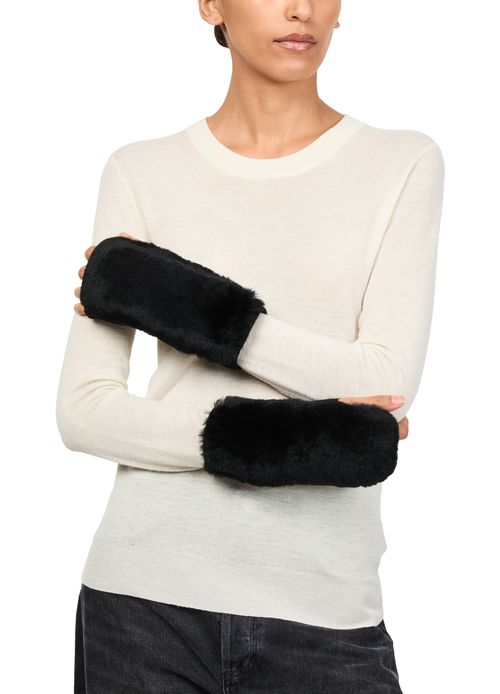 YVES SALOMON Rex rabbit fur mittens
