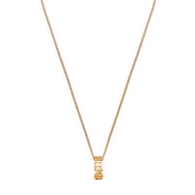 Fendi Graphy Necklace In Gold