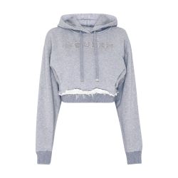 パーカー・フーディ MCQUEEN MCQUEEN LOGO CROPPED HOODIE McQueen Men's Logo Cropped Hoodie | Neiman Marcus