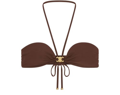 CELINE Triomphe balconette top in matte jersey