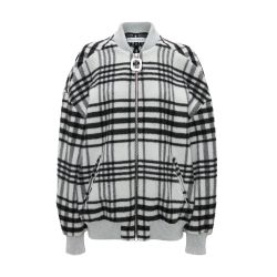 Checkered on sale bomber jacket