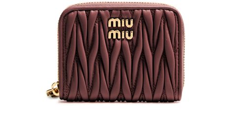 MIU MIU Zippered quilted leather wallet