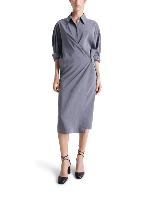 LEMAIRE Straight collar twisted shirt dress