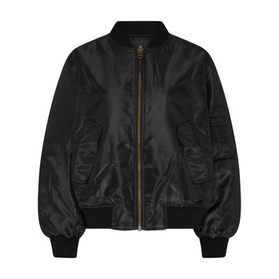 Anine Bing Leon Zipped Bomber Jacket In Black