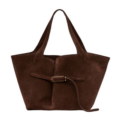 Liffner Belted Tote Bag In Brown