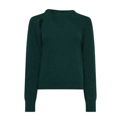 Stella Mccartney Cashmere Rib Knit Twisted Sweater In 3007