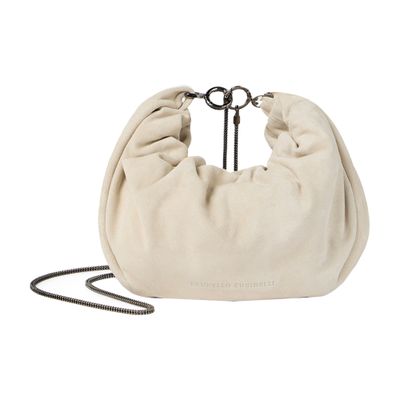 BRUNELLO CUCINELLI SUEDE BRIOCHE HOBO BAG