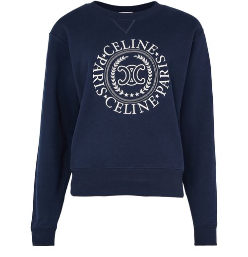 CELINE Oversized Celine sweatshirt in cotton fleece