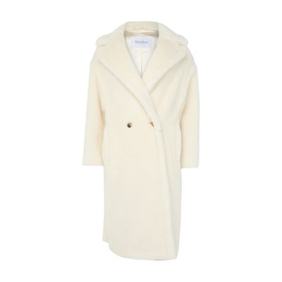 Max Mara Teddy Tedgirl Coat In White