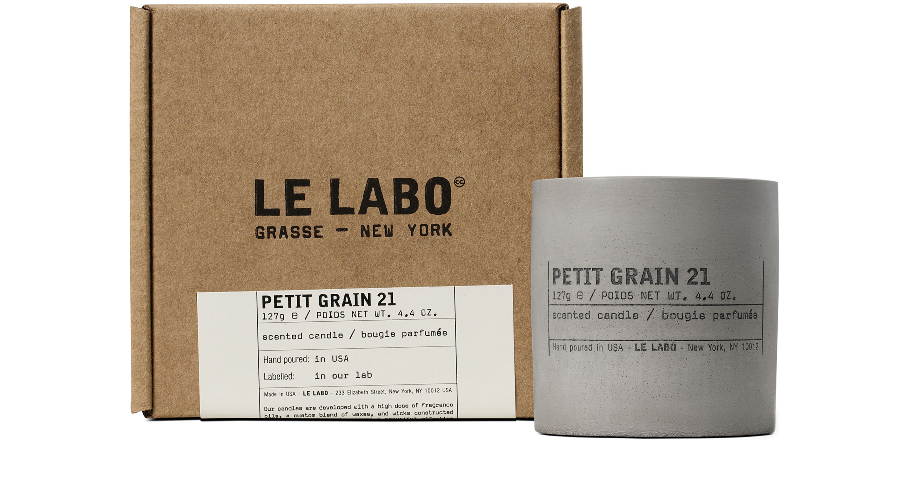 Petit Grain 21 medium concrete candle 127 g thumbnail 3