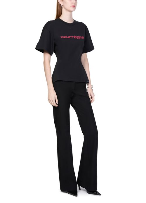 COURREGES Belted printed t-shirt