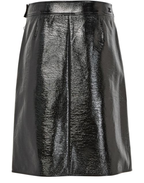 COURREGES Jupe en vinyle avec fermeture à glissière