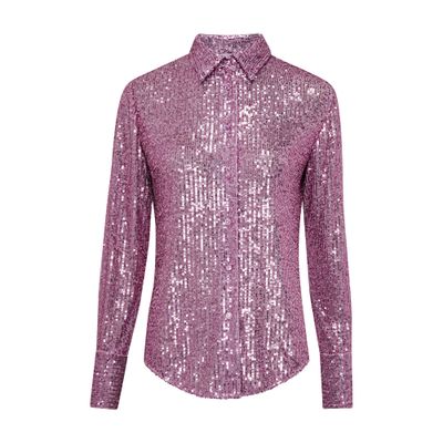 Shop Tom Ford All Over Sequins Shirt In Lilac