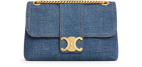 CELINE Medium Celine victoire bag in denim