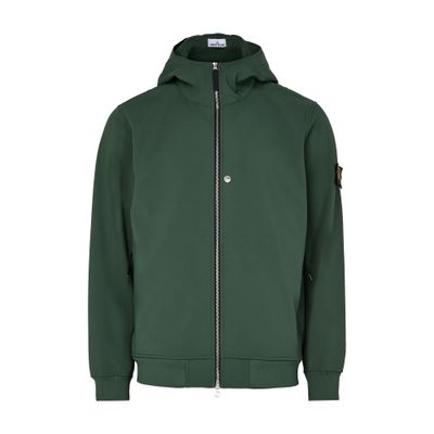 Stone Island Hoodie Jacket In Green