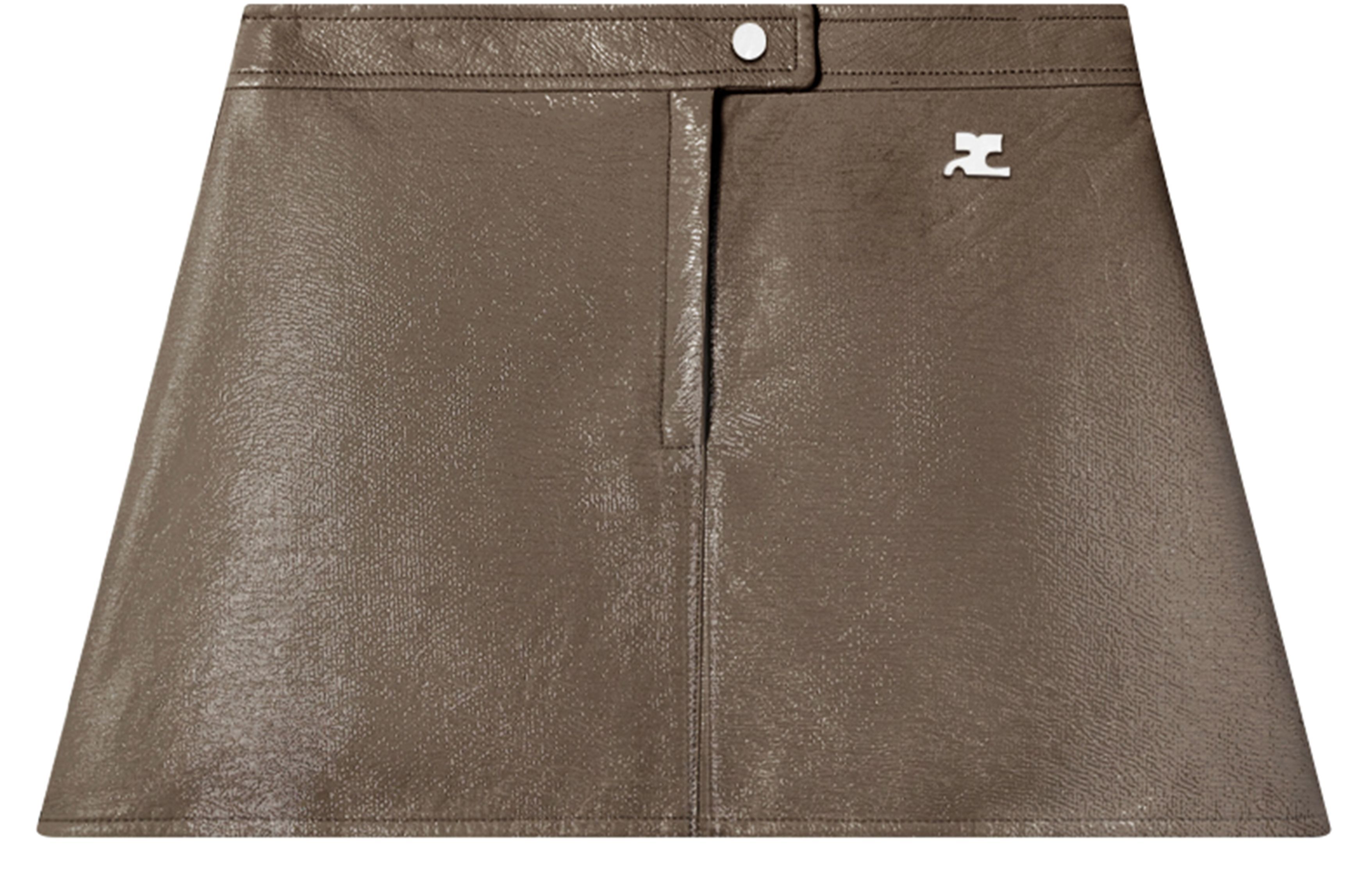 Reedition vinyl mini skirt