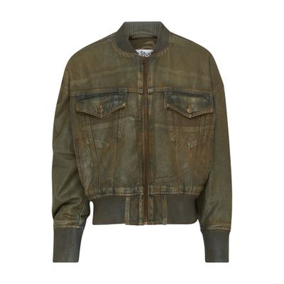 Acne Studios Bomber Jacket In Blue_beige