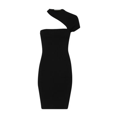 Isabel Marant Orka Asymmetric Cutout Stretch-knit Mini Dress In Black