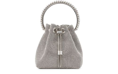 JIMMY CHOO Satin Bon Bon bag with crystals 