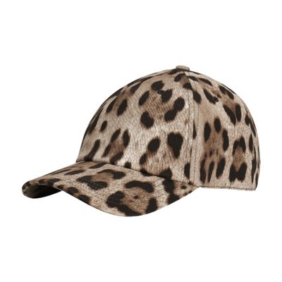 Dolce & Gabbana Baseball Cap Leopard Print In Multicolor