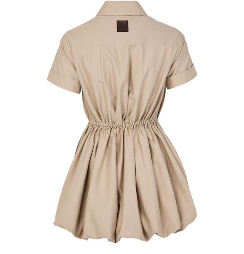 LOEWE Short sleeve dress in cotton and silk